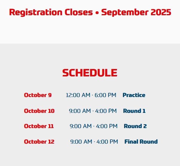 US Open – Schedule